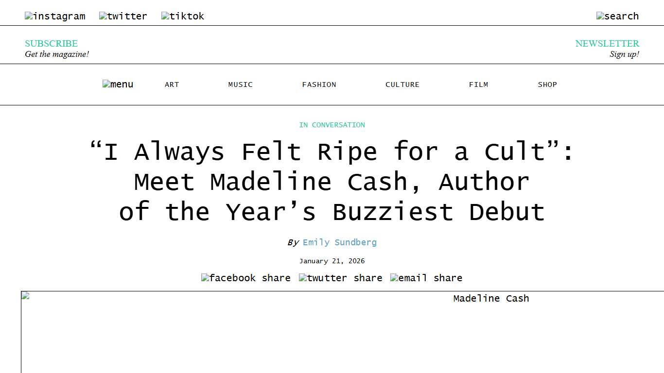 Meet Madeline Cash, Author of the Year’s Buzziest Debut